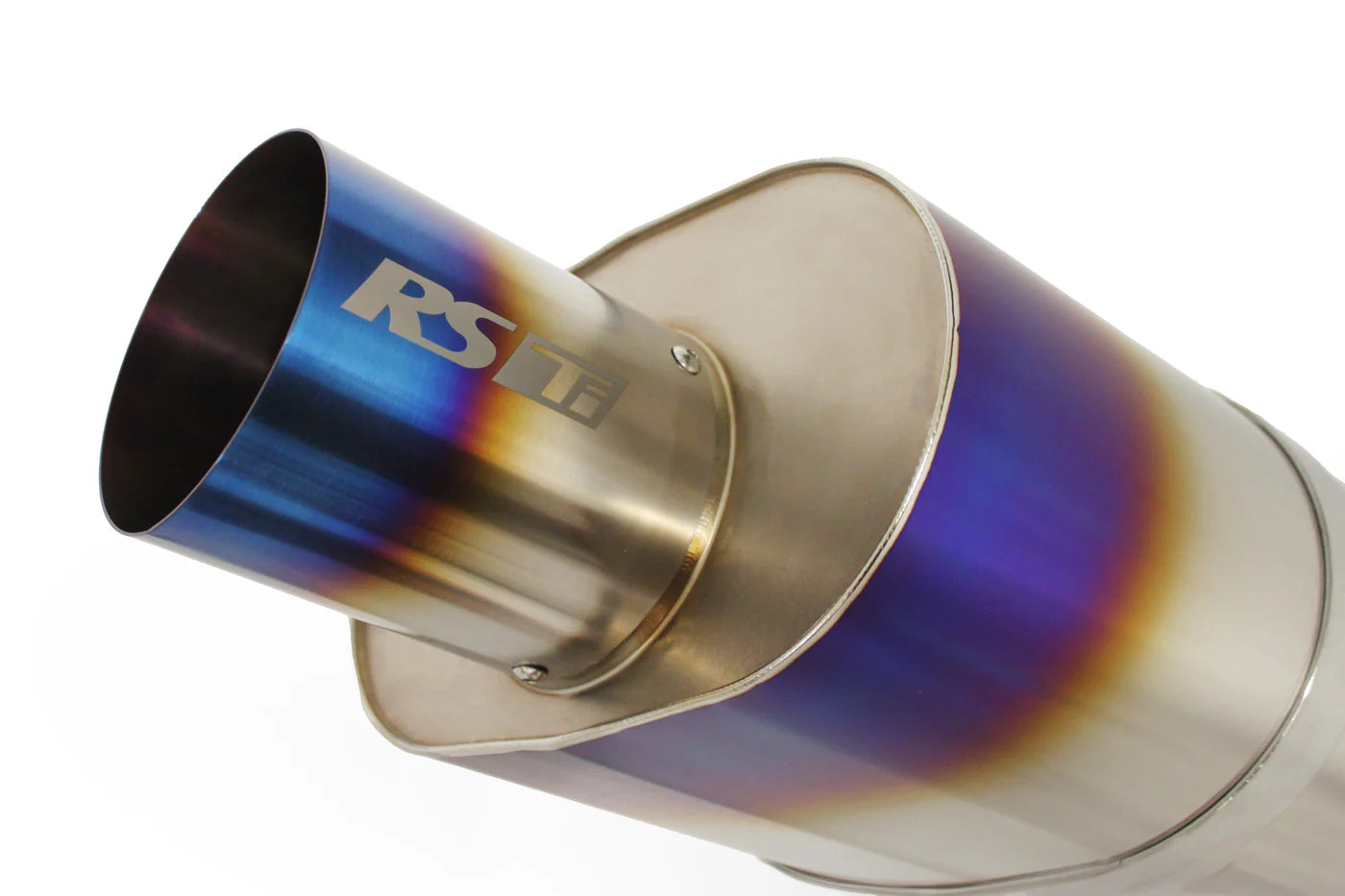 GReddy Performance Parts Universal RS-Ti Oval Titanium Muffler(s) and Tip with V-Band - 11003530 - 3.0" Universal RS-Ti Oval Muffler with removable 105mm Tip