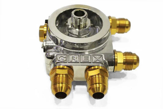 GReddy TRUST Japan TYPE-I O/C FILTER RELOCATION ADAPTER, FILTER: 3/4-16UNF, 10AN - (12401114)