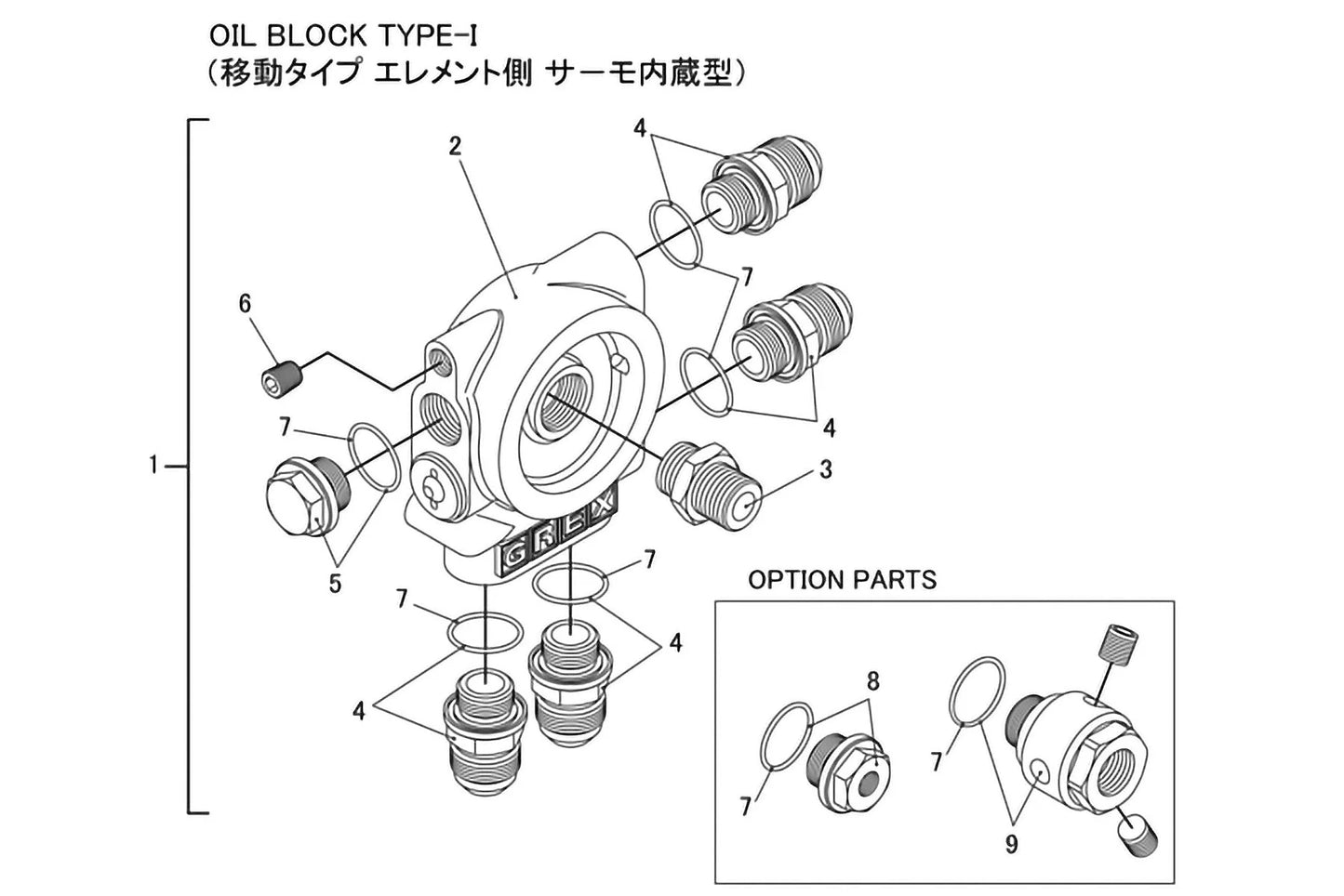 GReddy TRUST Japan TYPE-I O/C FILTER RELOCATION ADAPTER, FILTER: 3/4-16UNF, 10AN - (12401114)