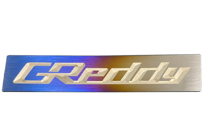 GReddy Performance Parts Optional Titanium GReddy Emblem - (105x20mm)
