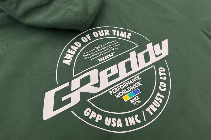 GReddy Performance Parts GReddy Worldwide Seal Pullover Hoodie - Sport Green - 20114042 - Medium