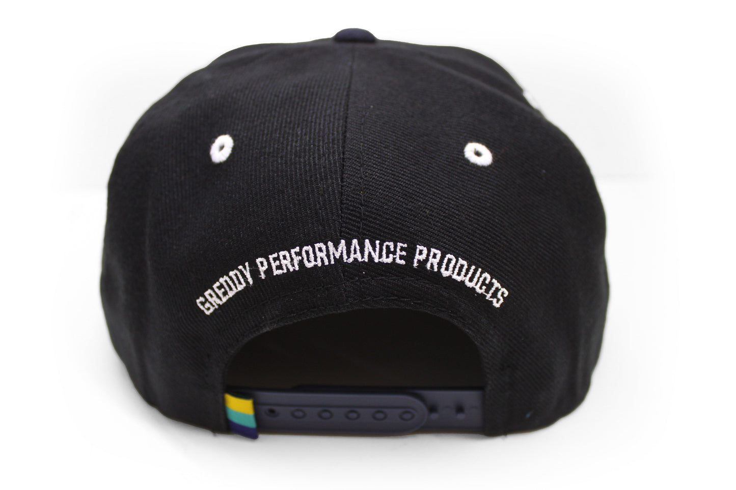 GReddy TRUST Japan GReddy Varsity Script Snap-Back Cap - Black with Blue