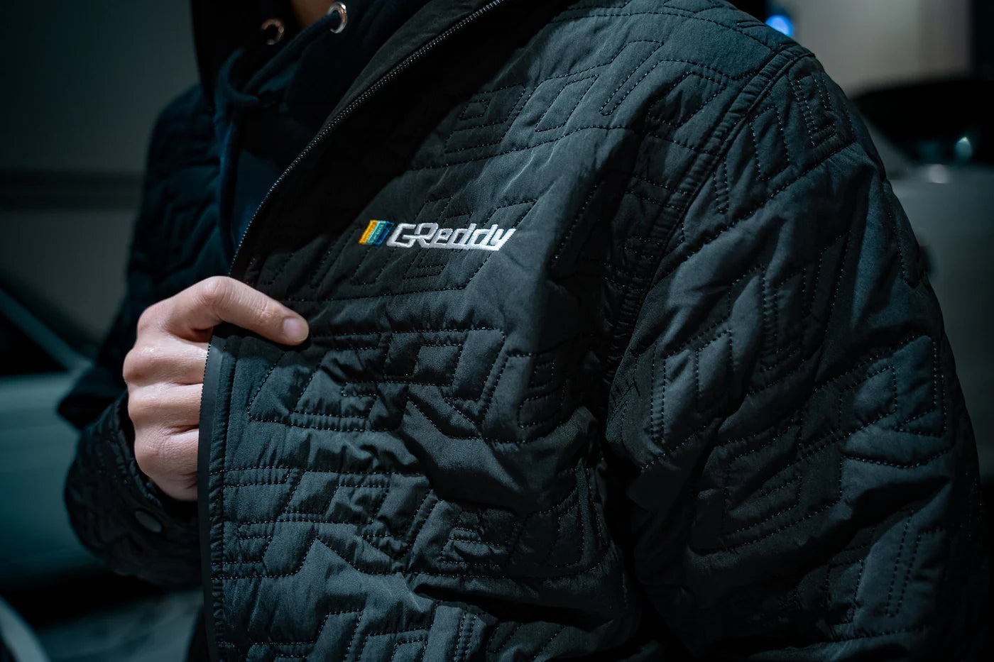 GReddy Performance Parts GReddy Quilted Nylon Jacket - Black - 20504012 - Medium