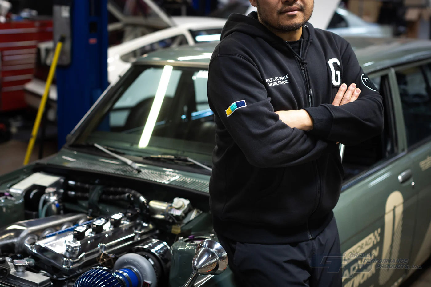 GReddy Performance Parts Varsity Zip-Up Hooded Fleece - Black - 20507206 - XXXL