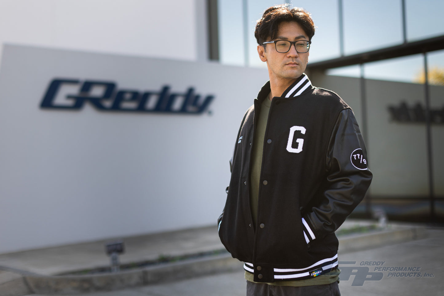 GReddy TRUST Japan GReddy Varsity Letterman Jacket - Black - 20507903 - Large