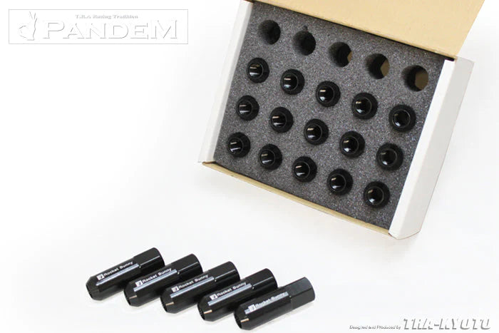 GReddy Performance Parts Rocket Bunny Aluminum Lug Nuts - M12 x P1.25 - Black - 20pc Set