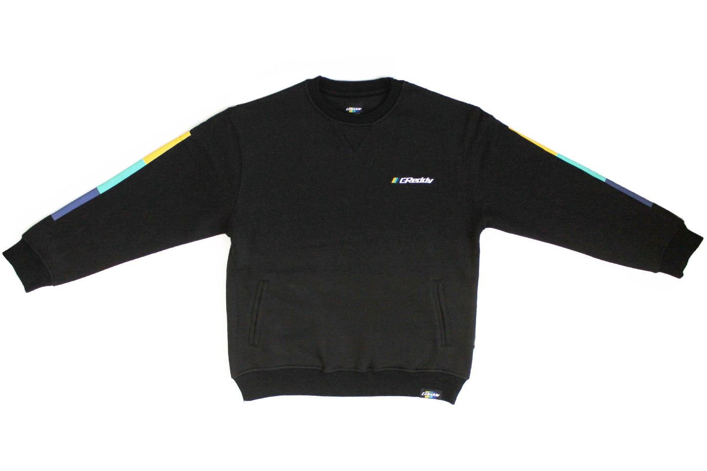 GReddy TRUST Japan GReddy Embroidered Fleece, with Pockets and Sleeve stripes - Black - 20412012 - Medium