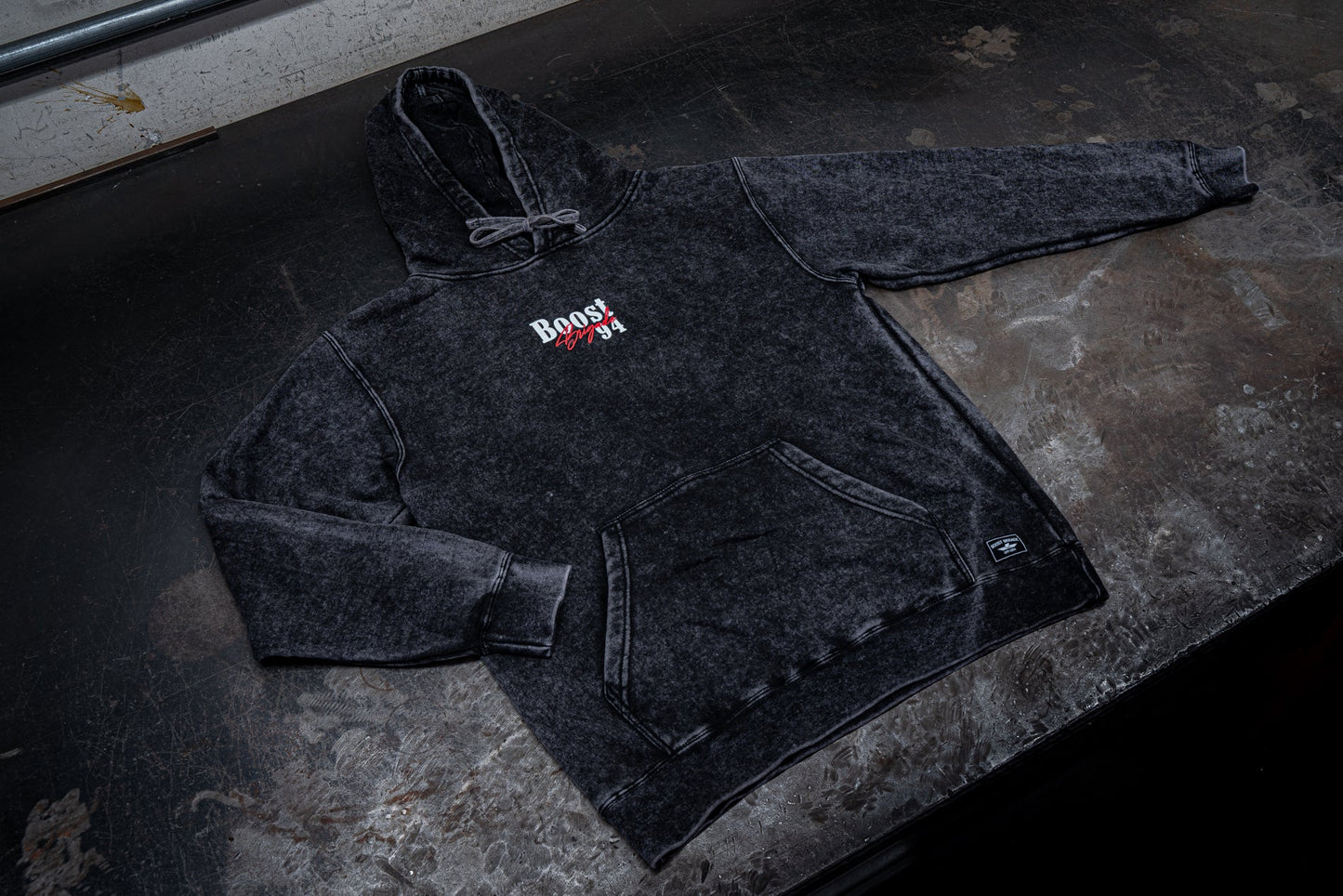 GReddy TRUST Japan Boost Brigade Prix Pull-over Hoodie - Washed-Black - 21443002 - Medium