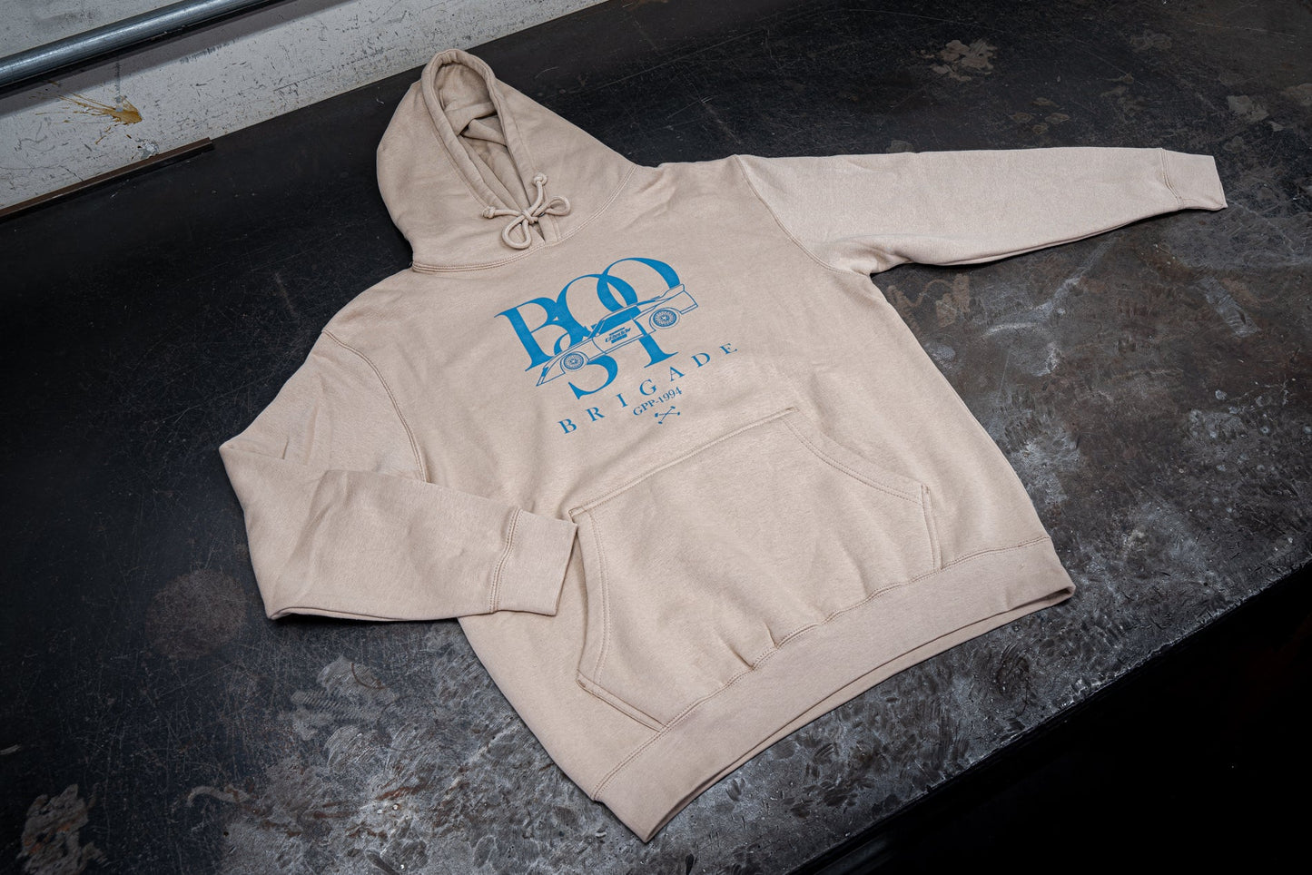 GReddy TRUST Japan Boost Brigade LB Pull-over Hoodie - Sandstone - 21441304 - X Large