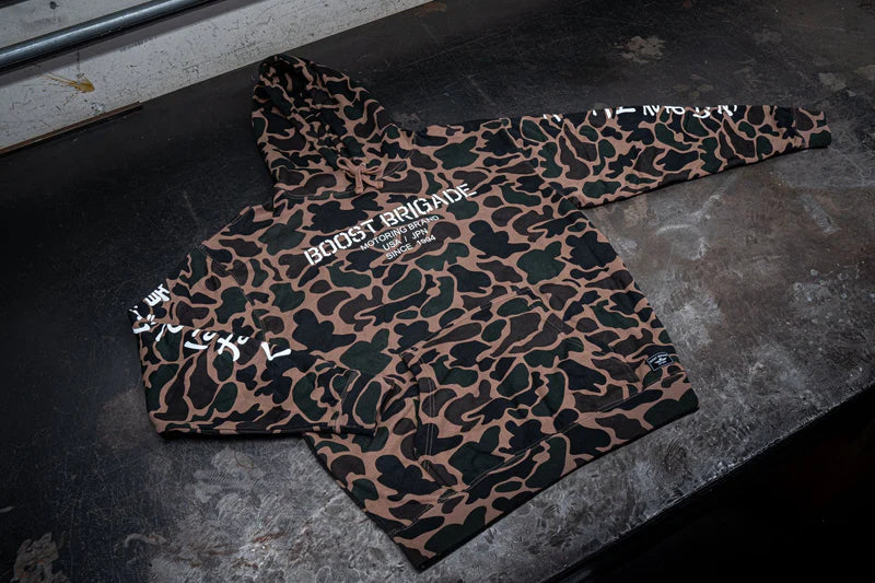 GReddy Performance Parts Boost Brigade Company Pull-over Hoodie - Duck Camo - 21443303 - Large
