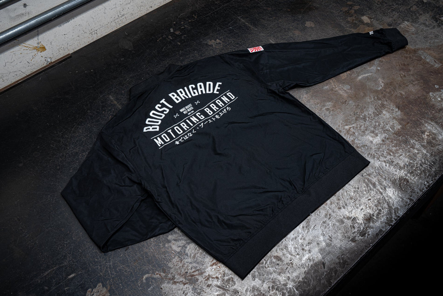 GReddy TRUST Japan Boost Brigade Logo Lightweight Nylon MA1 Jacket - Black - 21535801 - Small