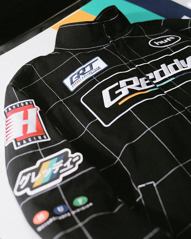 GReddy Performance Parts HUF x GReddy Racing Team Jacket - Black - 14200002 - Medium