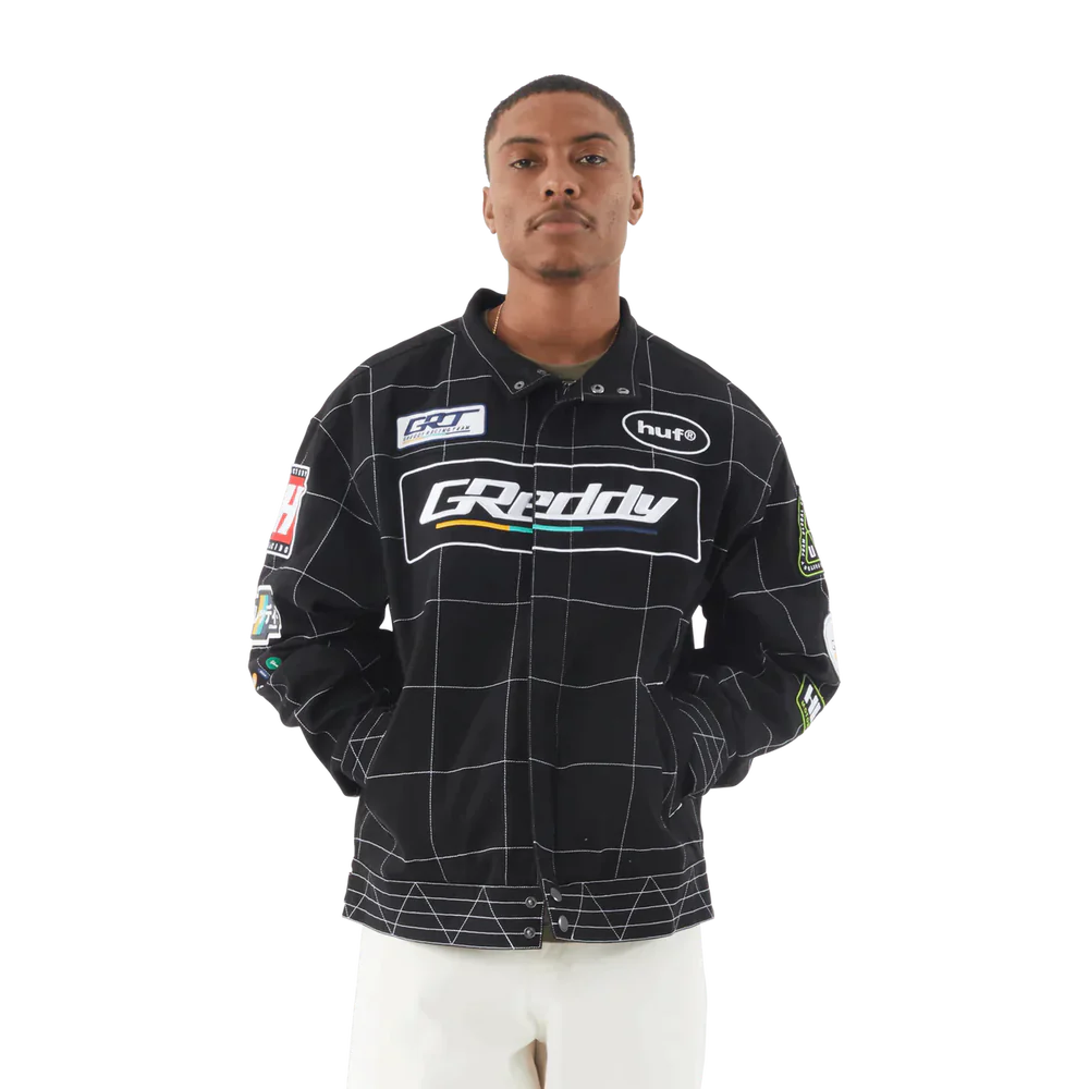 GReddy Performance Parts HUF x GReddy Racing Team Jacket - Black - 14200002 - Medium