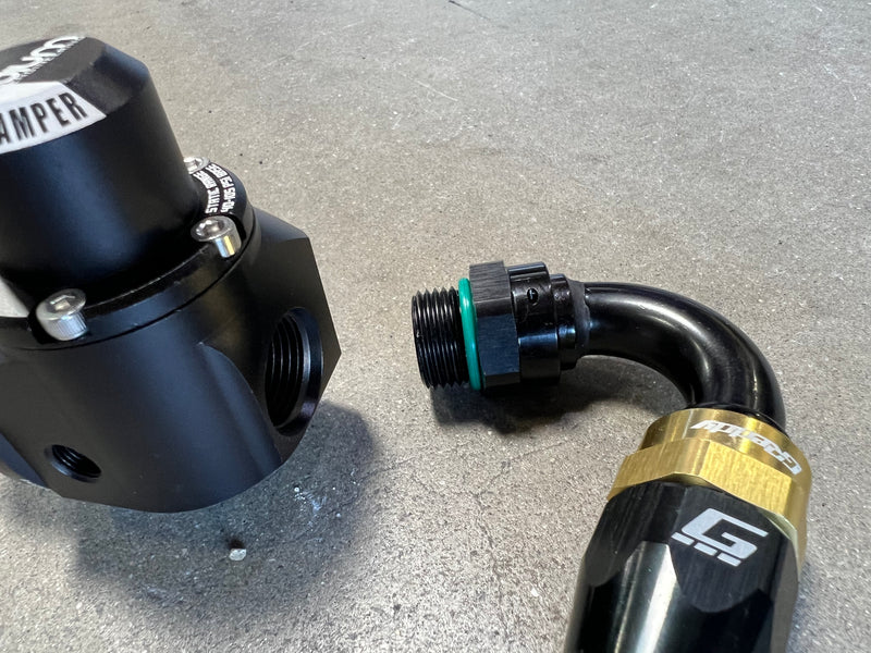 GReddy Performance Parts -06 ORB male Swivel Hose End(s) - Black / Gold anodized - 12810612 - ORB 120deg. Hose-End 06