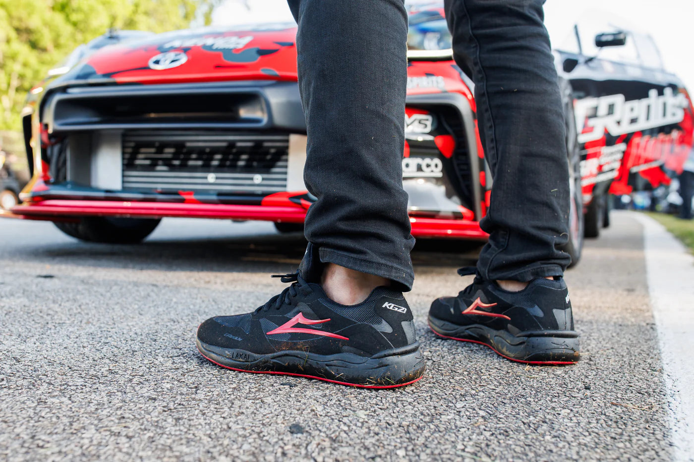 GReddy Performance Parts Lakai Ltd. x KG21 GReddy Racing EVO 2.0 - Blk/Red (Limited Stock - Releasing Online 11/18/24 12noon PST) - Size 10