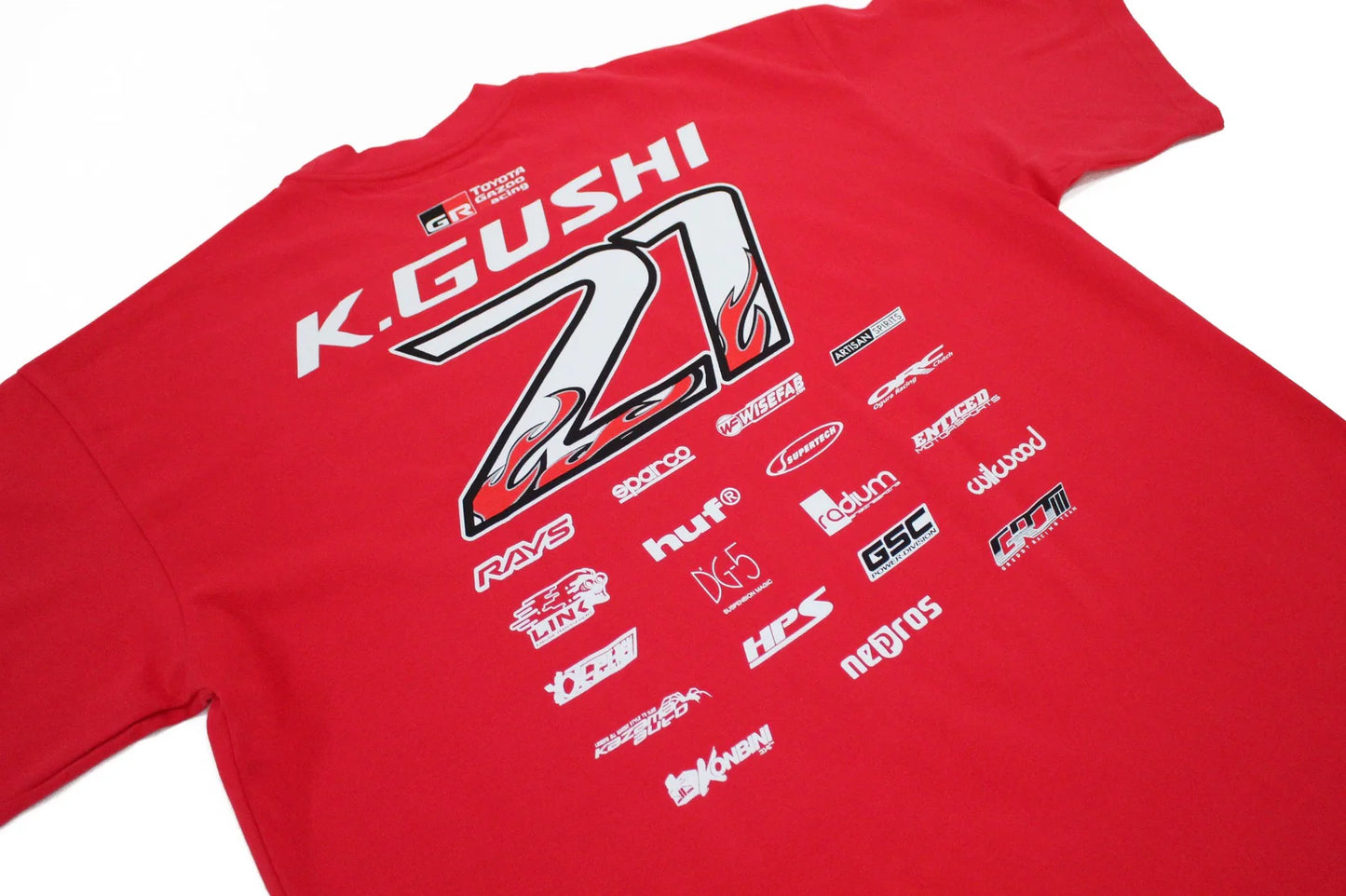 GReddy Performance Parts 2025 K.Gushi Team (Boxy Fit) Tee(s) - Red - 23130056 - KG21 Red 3X