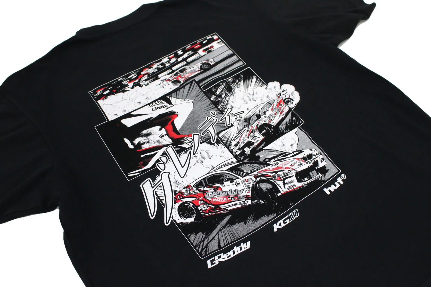 GReddy Performance Parts GReddy X HUF Reveal KG21 Tee(s) - Pigment Black - 14200123 - Reveal Tee Pigment Black LG