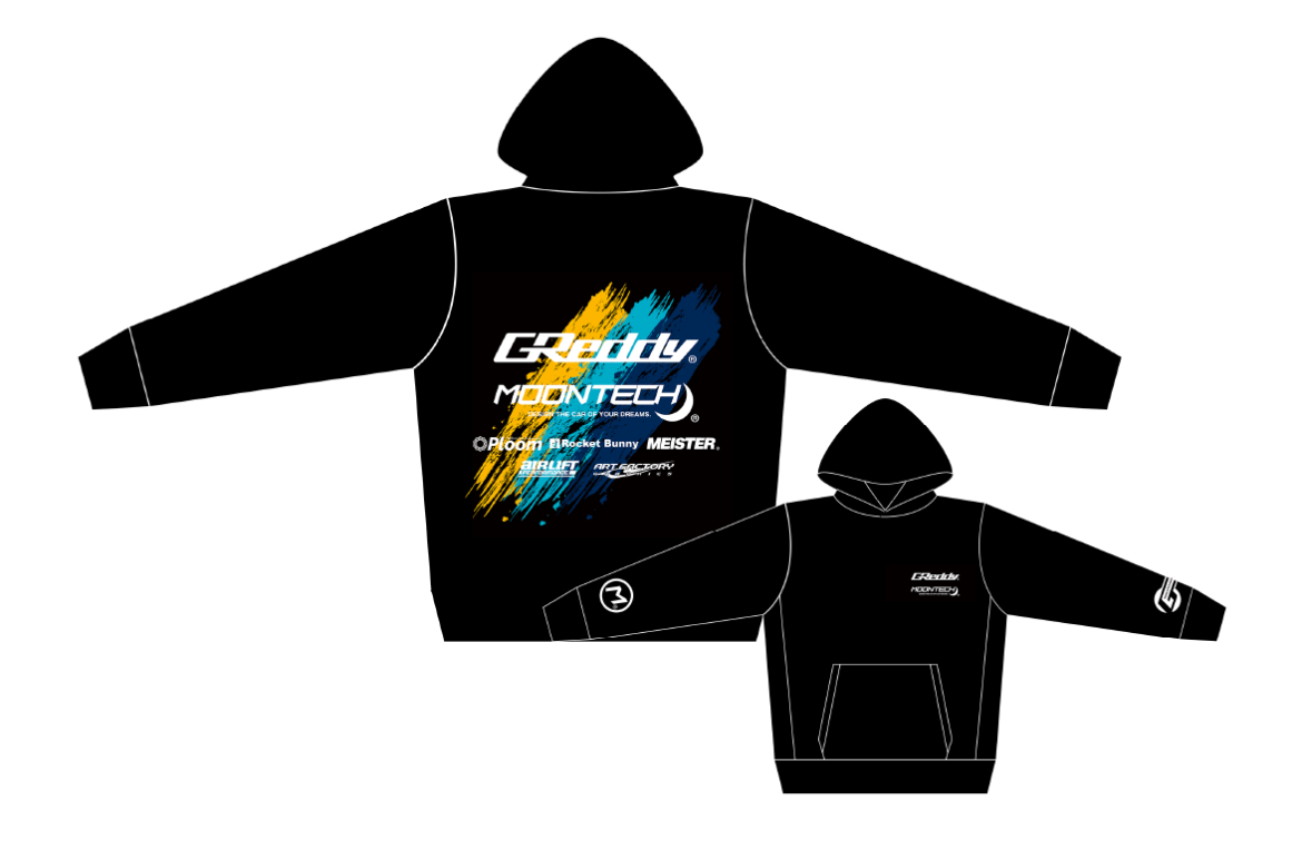 GReddy TRUST Japan GReddy x MOON TECH Pullover Hoodie Black XL