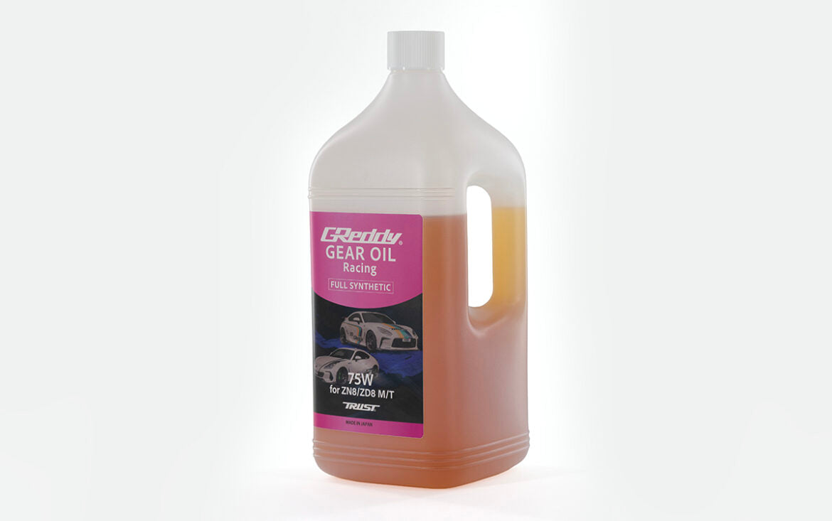 GReddy TRUST Japan Racing gear oil 75W GL-5, 2.2 L, full synthetic for Toyota GR86 ZN8 and Subaru BRZ ZD8, 7501279