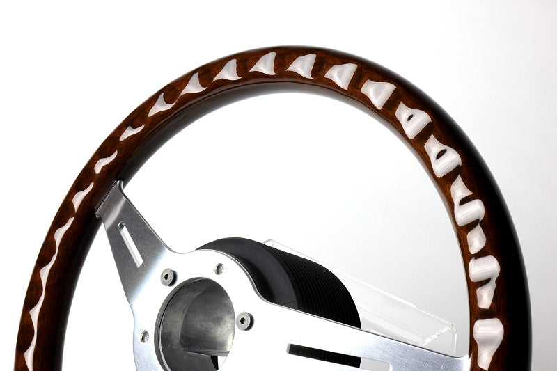 GReddy TRUST Japan SPORTS STEERING WOOD TYPE DARK BROWN FOR 16600009