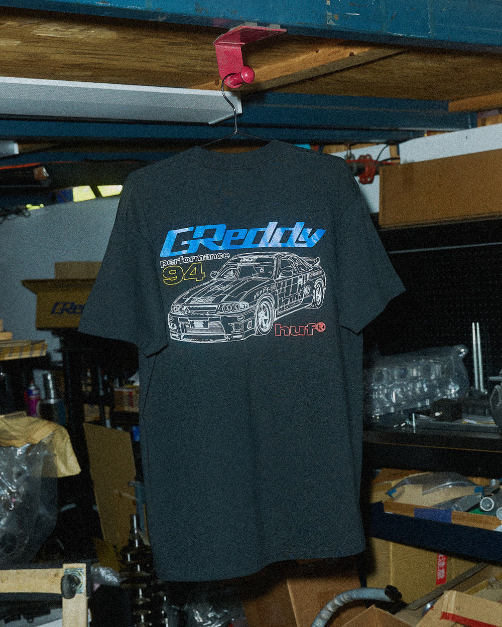 GReddy Performance Parts HUF x GReddy Diagram S/S Tee - Black (Collection drops 4/24) - 14210192 - Medium