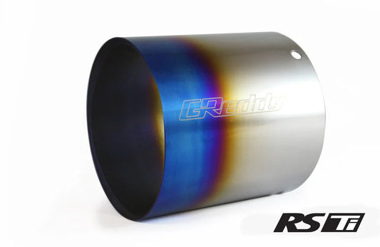 GReddy Performance Parts Optional Revolution RS Titanium Tip(s) 115mm Dia. - 11002101  (supersedes 11001145) - Ti  115mm Dia. x L 120mm, Std.