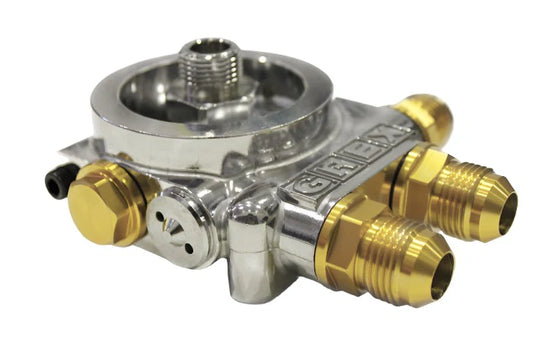 GReddy Performance Parts GReddy Oil Cooler Filter Block Adapter Type-I - Remote Filter - 12009990     *optional -10AN bypass tube (if no oil cooler is used)
