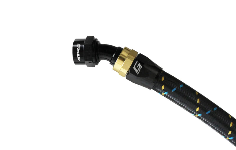 GReddy Performance Parts -04 AN Swivel Hose End(s) - Black / Gold anodized - 12800430 - 30deg. Hose-End AN04