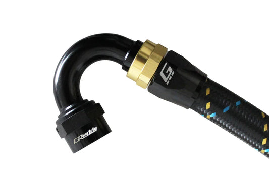 GReddy Performance Parts GReddy -10 AN Swivel Hose End(s) - Black / Gold anodized - 12801015 - 150deg. Hose-End AN10