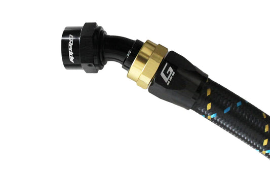 GReddy Performance Parts GReddy -10 AN Swivel Hose End(s) - Black / Gold anodized - 12801030 - 30deg. Hose-End AN10