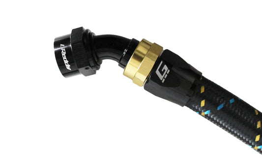 GReddy Performance Parts GReddy -10 AN Swivel Hose End(s) - Black / Gold anodized - 12801045 - 45deg. Hose-End AN10