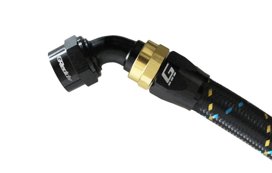 GReddy Performance Parts GReddy -10 AN Swivel Hose End(s) - Black / Gold anodized - 12801060 - 60deg. Hose-End AN10