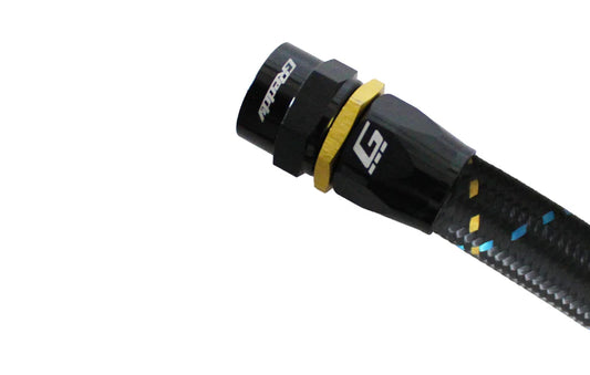 GReddy Performance Parts -16 AN Swivel Hose End(s) - Black / Gold anodized - 12801600 - Straight Hose-End AN16