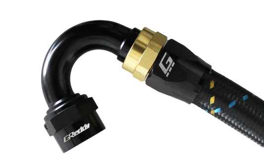 GReddy Performance Parts -16 AN Swivel Hose End(s) - Black / Gold anodized - 12801615 - 150deg. Hose-End AN16