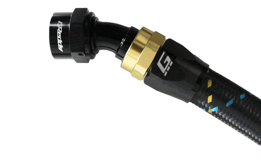 GReddy Performance Parts -16 AN Swivel Hose End(s) - Black / Gold anodized - 12801630 - 30deg. Hose-End AN16