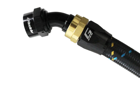 GReddy Performance Parts -16 AN Swivel Hose End(s) - Black / Gold anodized - 12801645 - 45deg. Hose-End AN16