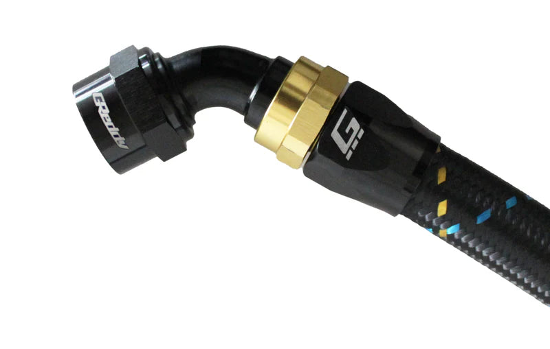 GReddy Performance Parts -16 AN Swivel Hose End(s) - Black / Gold anodized - 12801660 - 60deg. Hose-End AN16