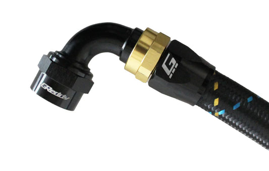 GReddy Performance Parts -16 AN Swivel Hose End(s) - Black / Gold anodized - 12801690 - 90deg. Hose-End AN16