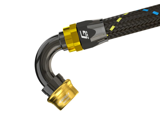 GReddy Performance Parts GREDDY PRO/SPEC 120 DEG. QUICK-RELEASE HOSE END(s) - BLACK/GOLD - 12860412 - 04 Pro/Spec 120 deg. swivel