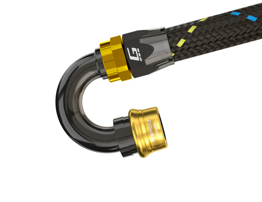 GReddy Performance Parts GREDDY PRO/SPEC 180 DEG. QUICK-RELEASE HOSE END(s) - BLACK/GOLD - 12860418 - 04 Pro/Spec 180 deg. swivel