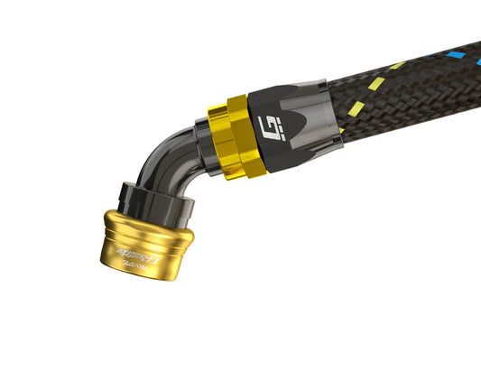 GReddy Performance Parts GREDDY PRO/SPEC 45 DEG. QUICK-RELEASE HOSE END(s) - BLACK/GOLD - GREDDY PRO/SPEC 60 DEG. QUICK-RELEASE HOSE END(s) - BLACK/GOLD - 12860460 - 04 Pro/Spec 60 deg. swivel
