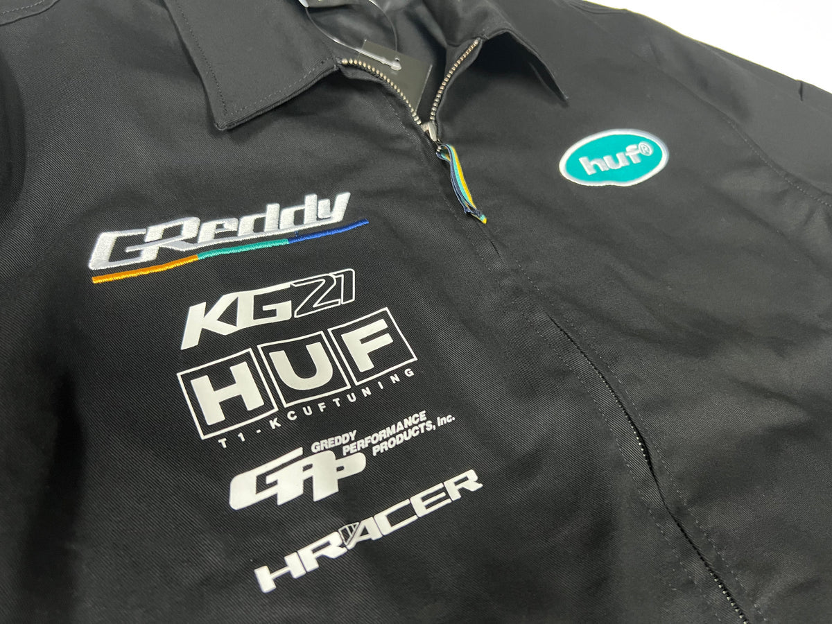 GReddy Performance Parts HUF x GReddy Performance Formula Jacket - Black. (11/21 ONLINE RELEASE) - 14200071 - Small