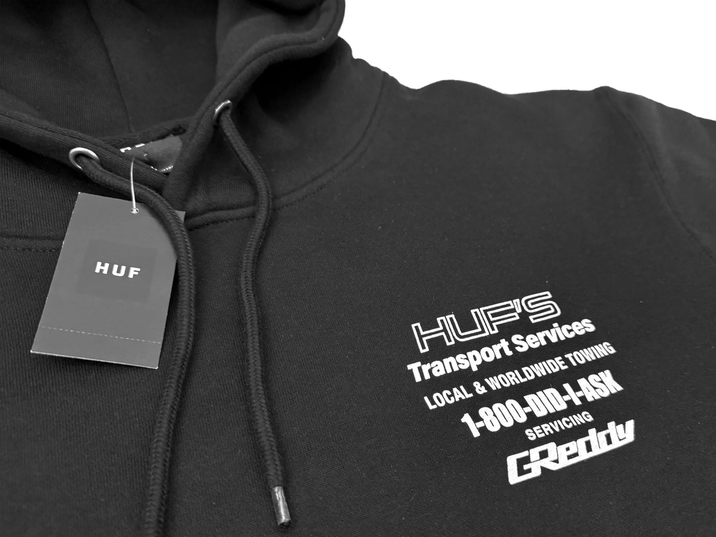 GReddy Performance Parts HUF x GReddy Tow Pullover Hood - Black (Collection drops 4/24) - 14210144 - X Large