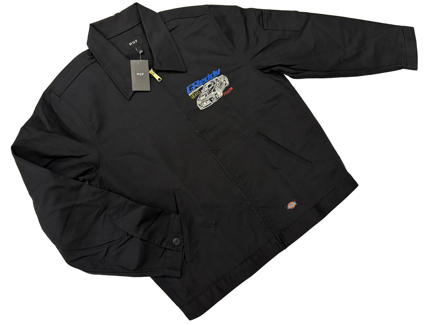 GReddy Performance Parts HUF x GReddy Diagram Work Jacket - Black (Collection drops 4/24) - 14200201 - Small