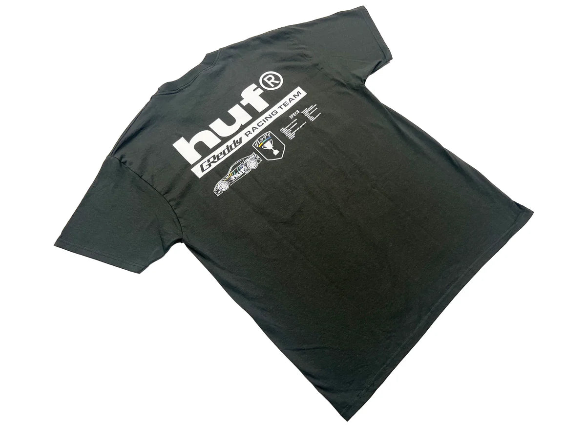 GReddy Performance Parts HUF x GReddy Racing Performance (oversized) Tee - Washed Black (11/21 ONLINE RELEASE) - 14210046 - XXXL