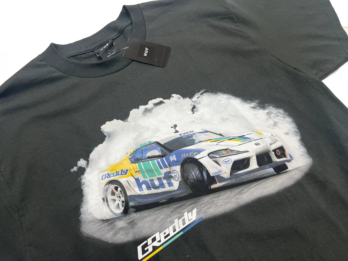 GReddy Performance Parts HUF x GReddy Racing Performance (oversized) Tee - Washed Black (11/21 ONLINE RELEASE) - 14210046 - XXXL