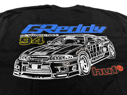 GReddy Performance Parts HUF x GReddy Diagram S/S Tee - Black (Collection drops 4/24) - 14210192 - Medium
