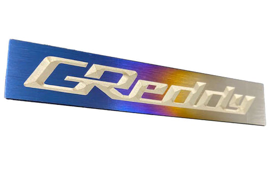 GReddy Performance Parts Optional Titanium GReddy Emblem - (105x20mm)