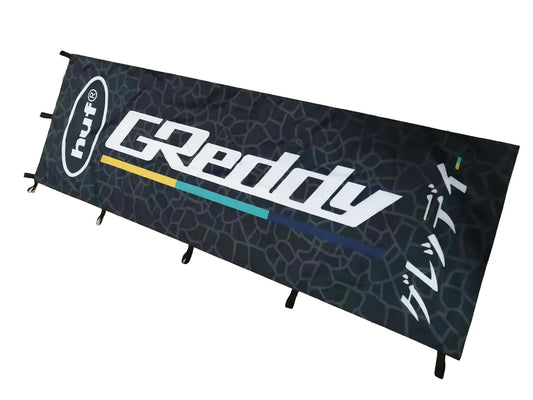 GReddy Performance Parts HUF x GReddy Nobori Flag - Black (11/21 ONLINE RELEASE)