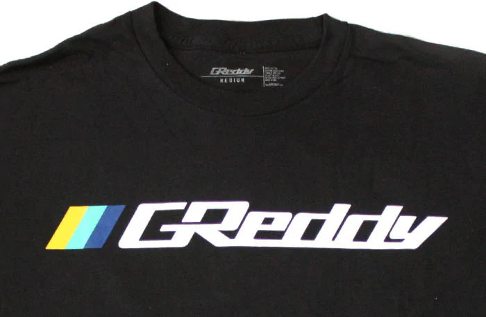 GReddy Performance Parts GReddy OG Logo Tee (with 3 stripes) - Black - 18016011 - Small